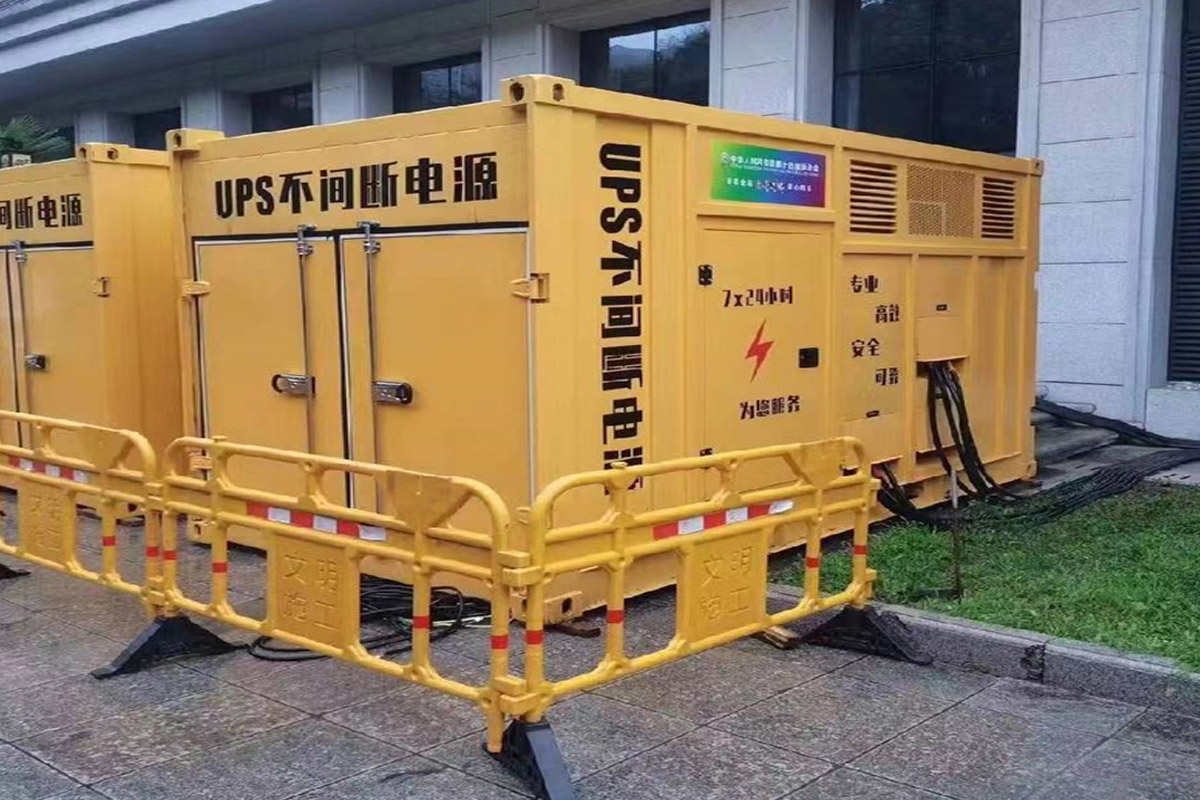 农安发电机租赁施工现场